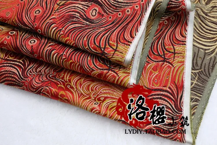 ПАРЧОВЫЙ костюм hanfu торжественное платье Детская одежда кимоно advanced cos одежда тканая Ткань Дамаск Синий Серебряный Синий Павлин