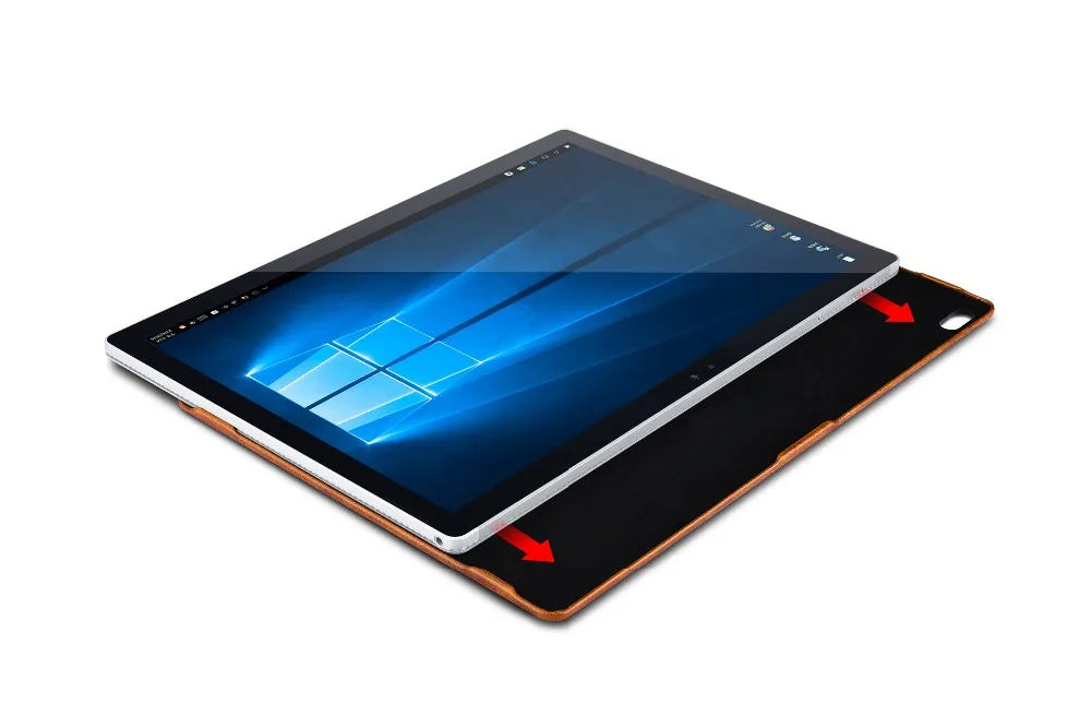 Винтажный чехол из натуральной воловьей кожи с масляным воском для microsoft Surface Book 2 13,", бизнес-чехол с подставкой для книги 2