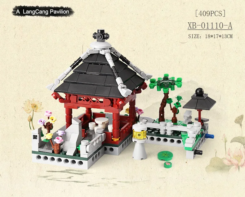 XingBao 01110 новые игрушки Строительная Серия 6 в 1 китайская садовая модель Сучжоу