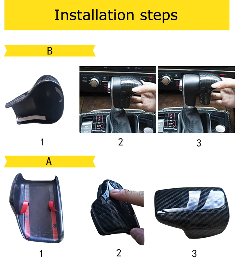 SRXTZM ABS, как Carbon Fibre 1 шт. для Audi A3 8 В S3 A4 B8 A5 A6 C7 S6 A7 S7 A8 Q5 Q7 автомобиля Скорость Шестерни ручка переключения крышка головки Стикеры