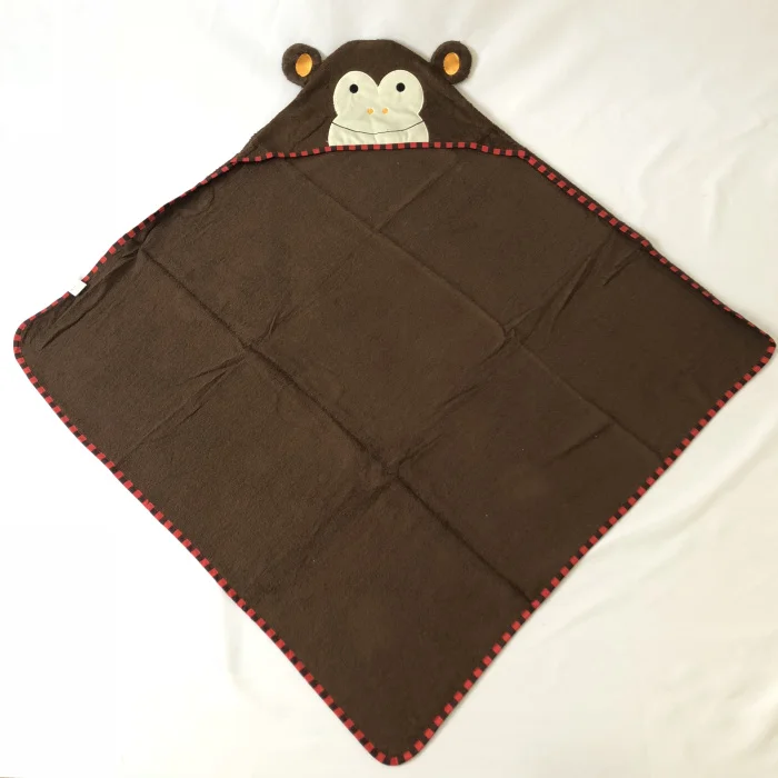 monkey Детское махровое полотенце с капюшоном и изображением животных, халат с изображением животных для малышей, синий От 0 до 6 лет - Цвет: monkey