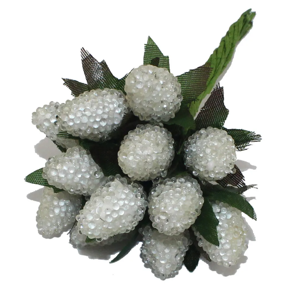 CCINEE 12 шт./лот, 6 цветов, искусственная клубника, тычинка