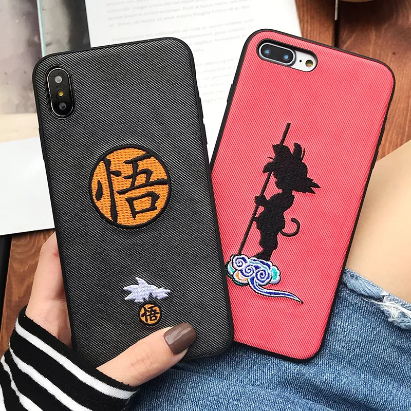 Вышивка комиксов Dragon Ball для iPhone XR Max мобильный телефон оболочка 7 8 Plus