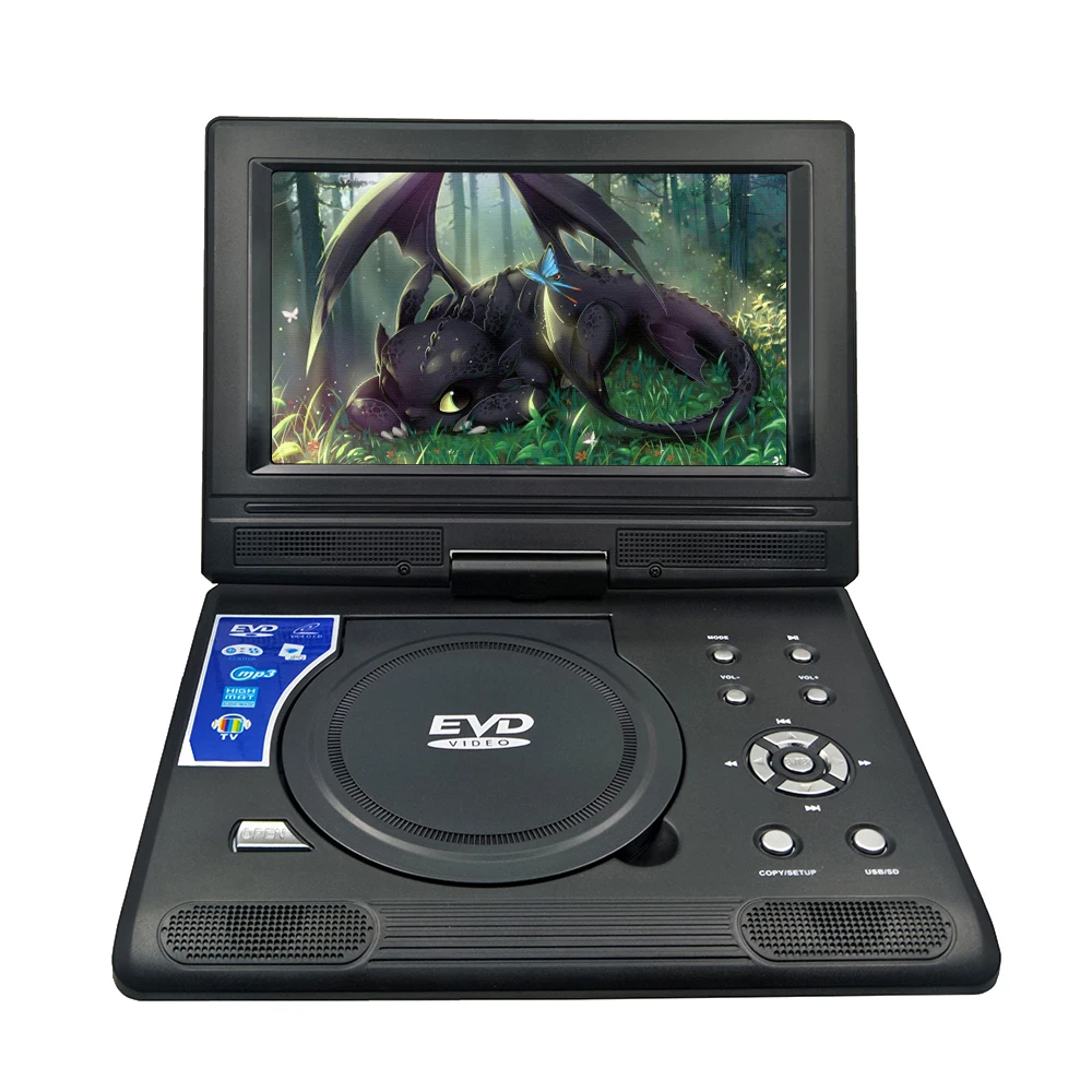 НОВЫЙ 9 8 дюймов Портативный DVD EVD VCD SVCD CD плеер с функцией игры и радио ТВ AV