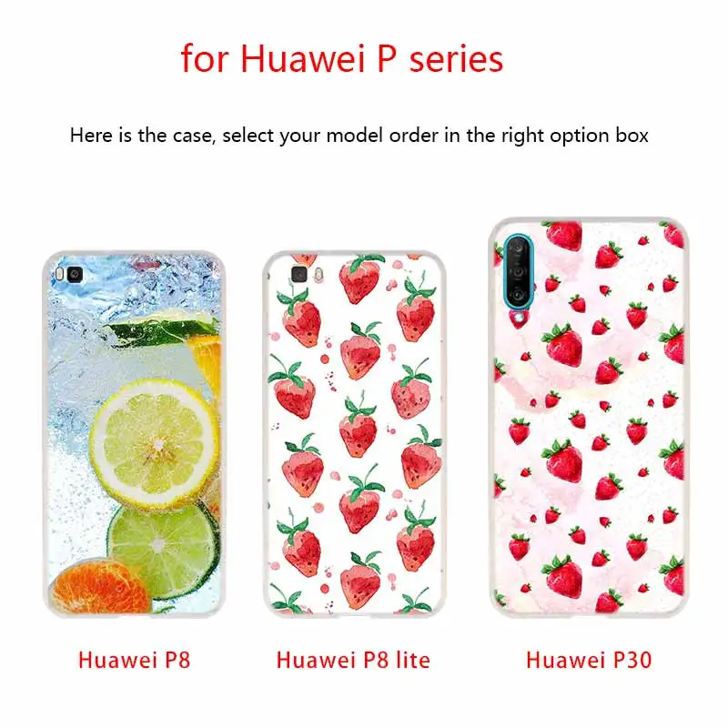 Чехол для телефона с фруктами сахаром ледяной клубникой Huawei P40 P9 P10 P20 P30 Lite чехлы Pro