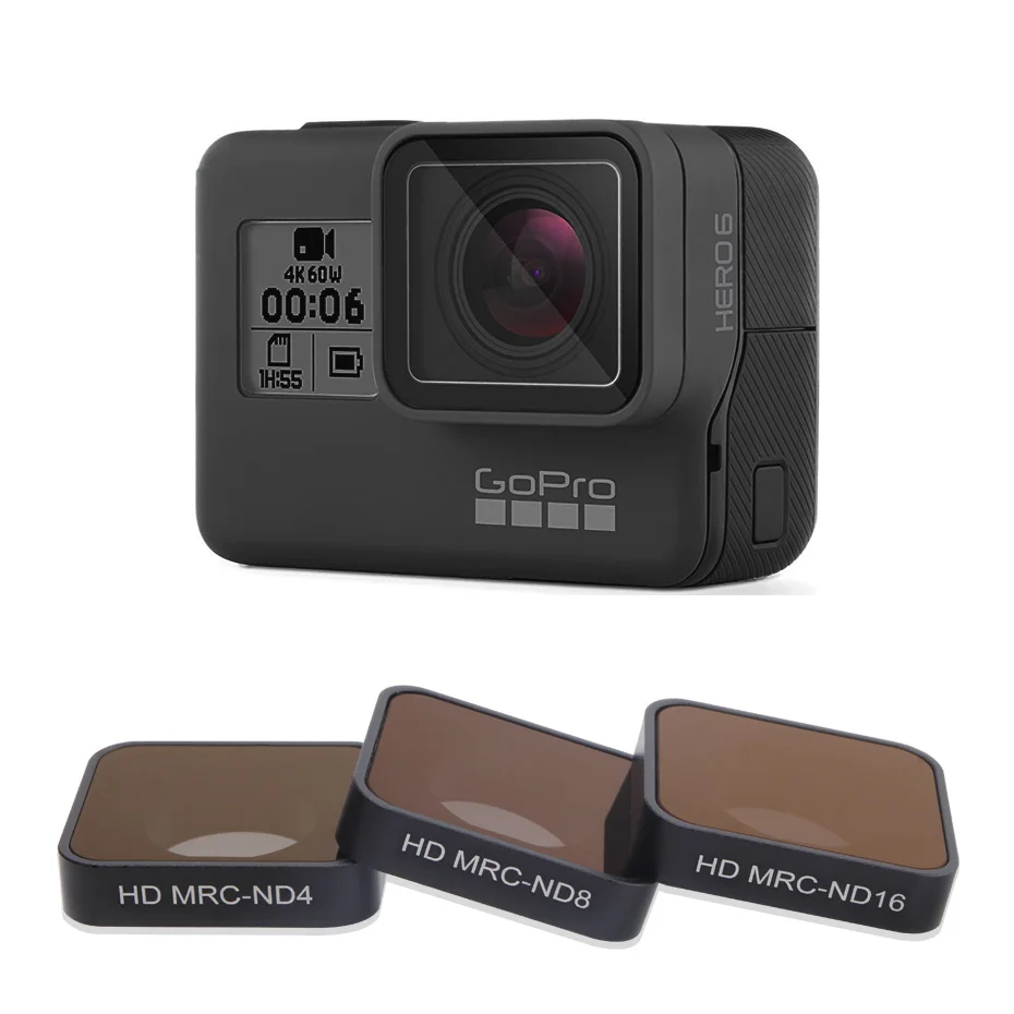 Набор фильтров для экшн камеры FOTOFLY Go Pro 5 6 7 алюминиевый фильтр ND 4 8 16 аксессуары