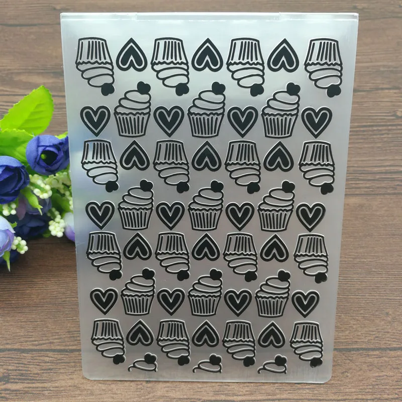 Пластиковые тисненые папки в форме сердца для рукоделия скрапбукинга бумаги