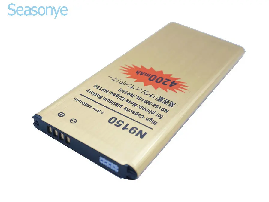 ЖК зарядное устройство Seasonye + 2x Золотая аккумуляторная батарея для Samsung Galaxy Note Edge