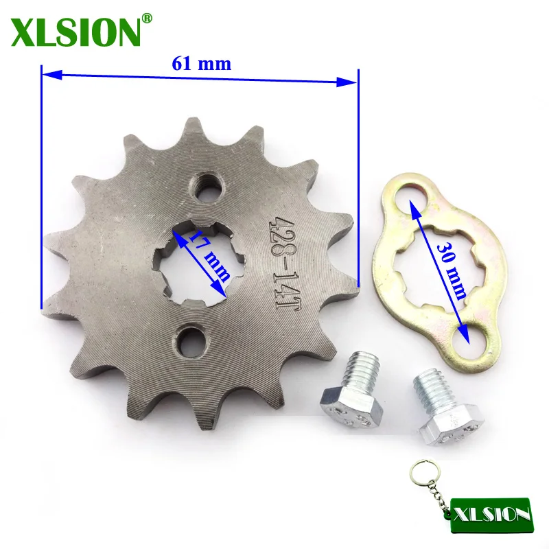 Передняя Звездочка двигателя XLSION 428 14 T зуб 17 мм ID для 50 куб. См Sunl Kazuma внедорожный