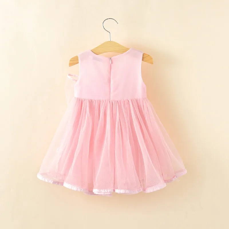 BibiCola 2018 kids girls dress frock wedding clothing print summer beach style children new princess birthday party clothes | Детская
