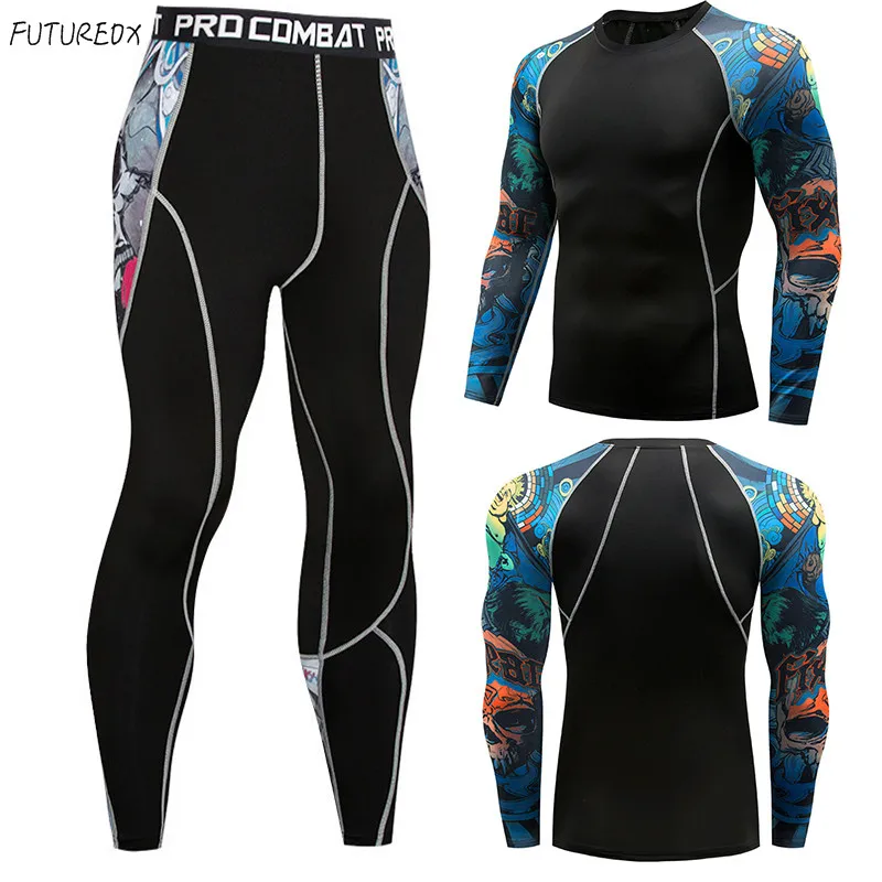

High quality new 2018 men's thermal underwear set compressed milk silk quick-drying thermal underwear men's sportswear suit