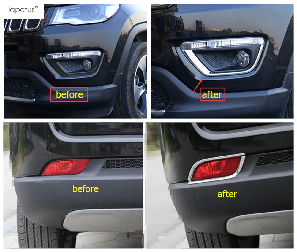 Аксессуары Lapetus подходят для Jeep Compass 2017 2020 передние противотуманные фары лампа