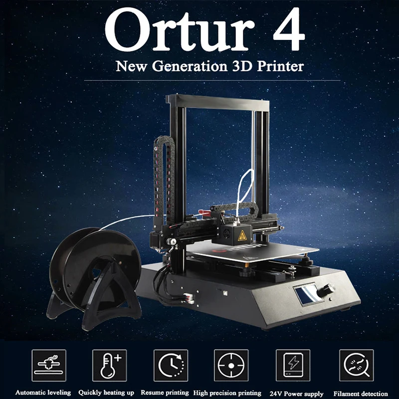 Высокая скорость 3d принтеры машина Ortur4 Impresora резюме печати Imprimante Hotbed Autoleveling и