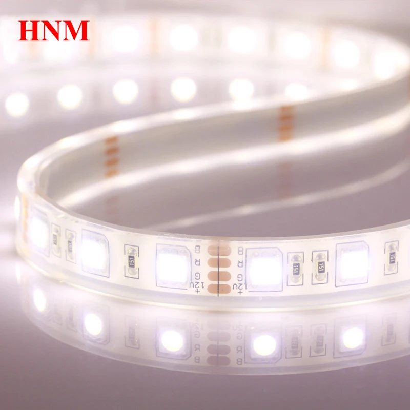 Водонепроницаемый IP68 5 м/рулон 5050 SMD 60 светодиодов/м гибкая светодиодная лента 12 В