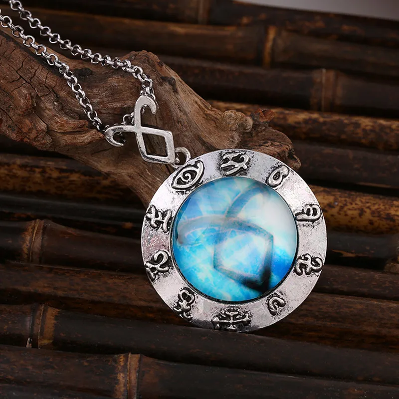 Синие полимерные ожерелья с подвеской в стиле ретро | Украшения и аксессуары