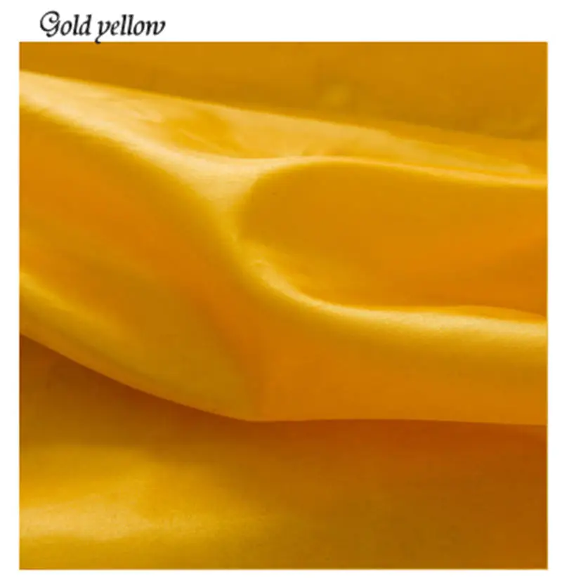 Gold yellow 1,50(ширина)* 2 м, 19 цветов, имитация шелковой атласной ткани, ткань для шитья, подкладка для украшения свадебной вечеринки, детские постельные принадлежности, пижамы, домашний текстиль - Цвет: Gold yellow