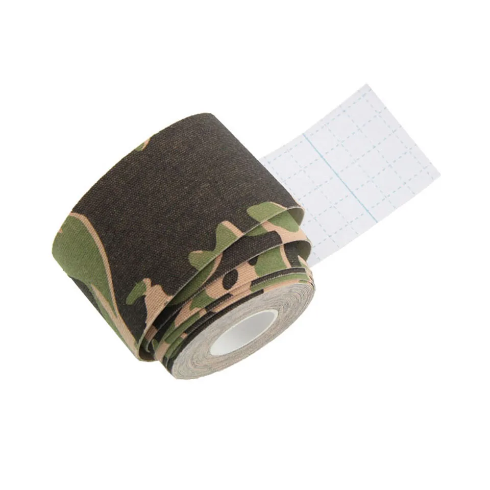 Green Camo GOBYGO эластичная лента кинезиологическая Атлетическая восстановление спортивный наколенник безопасность для снятия боли в мышцах наколенники Поддержка тренажерного зала фитнес бинт - Цвет: Green Camo