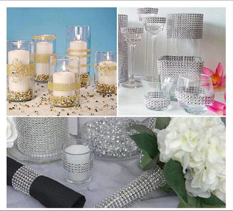 4 см * 10 ярдов швейная отделка орнамент из кристаллов горный хрусталь лента