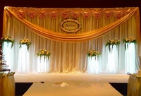 gold wedding backdrop wedding stage curtain wedding decoration 3m6m
