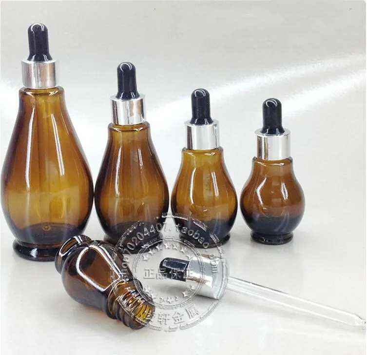 Бесплатная доставка: 30 мл коричневый грушевидной формы флакон капельница