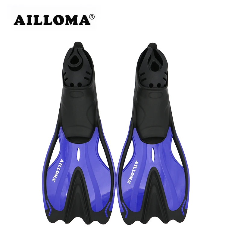 AILLOMA Professional Adult Underwater Diving Equipmennt Flipper TPR Soft Rubber Longblade Duck Feet Fins For Snorkeling Swimming