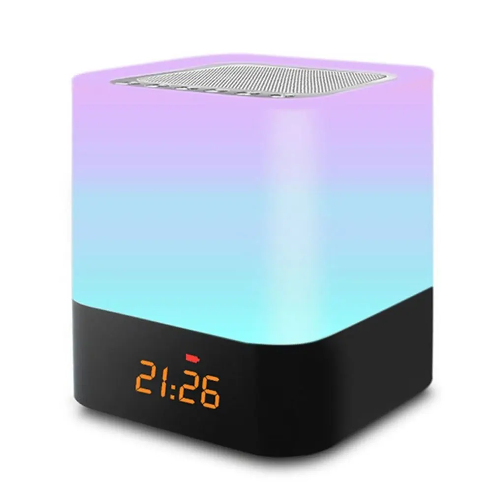Красочные светящиеся музыка bluetooth кровать Часы Будильник интеллектуальный