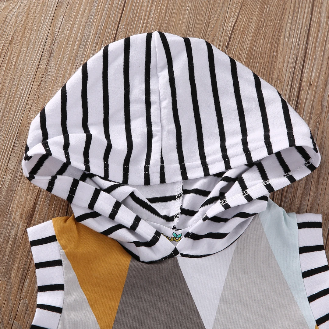 Одежда для маленьких мальчиков и девочек Модный комбинезон без рукавов с