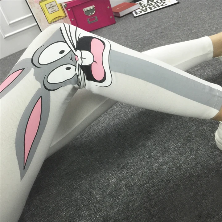 Весна лето Осень стиль для женщин модные бренды Багз Банни утка черный белый цвет