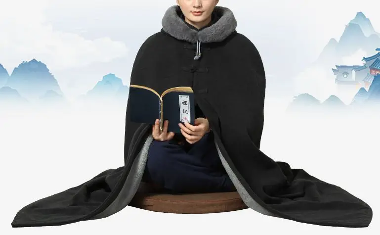 Зимний теплый плащ унисекс для медитации дзен-лай медитационная накидка