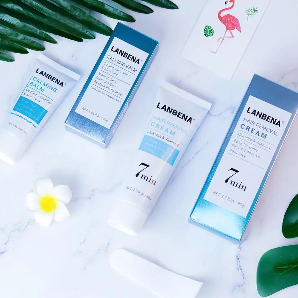 LANBENA 1 Набор крем для удаления волос депиляция успокаивающий бальзам женщин