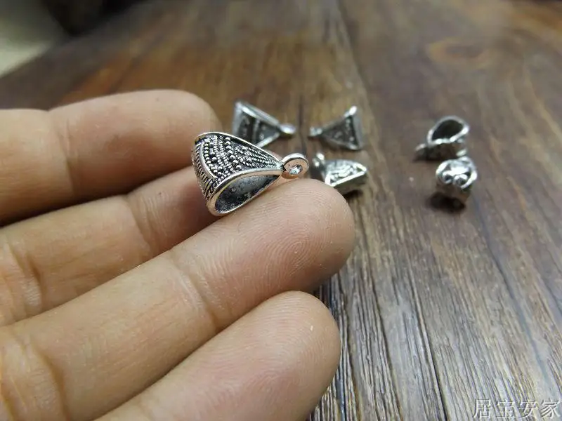 Компоненты разделители в тибетском стиле Серебряный кожаный шнур подвески