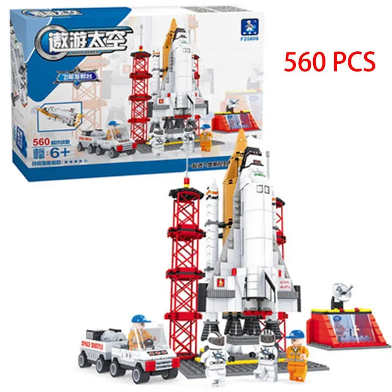 Космический корабль строительные блоки 560 шт. кирпичи развивающие игрушки модель