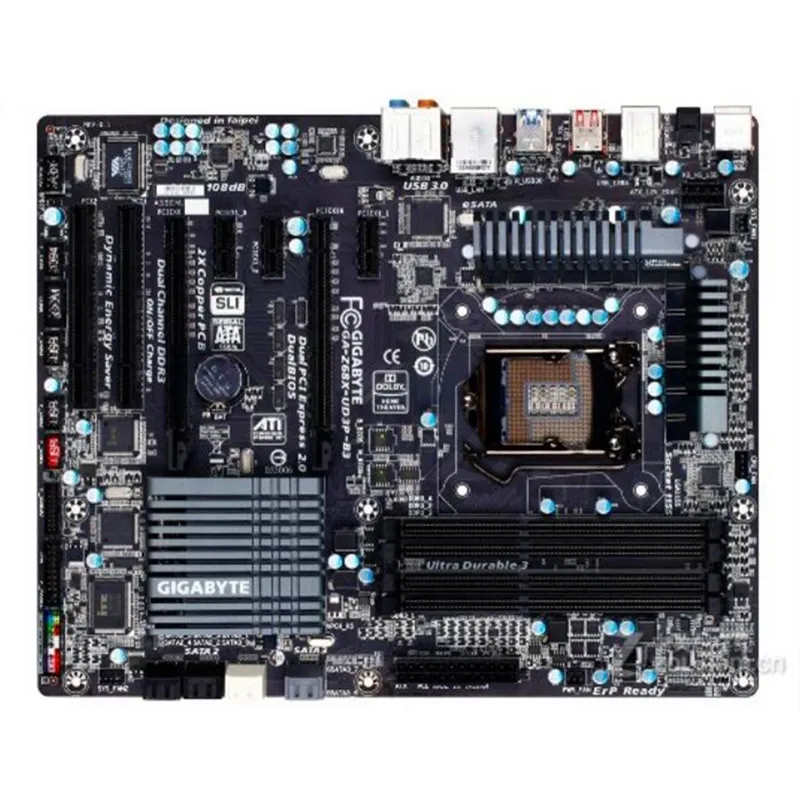 Материнская плата для Gigabyte оригинальная б/у настольного ПК с процессором Z68 LGA