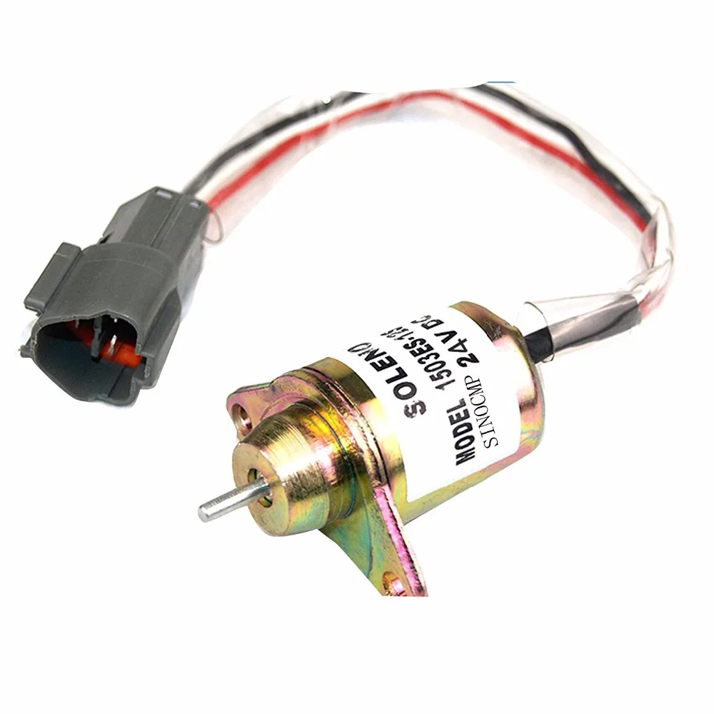 

24V Diesel fuel stop solenoid 1503ES-24S5SUC12S, flameout solenoid valve for Yanmar