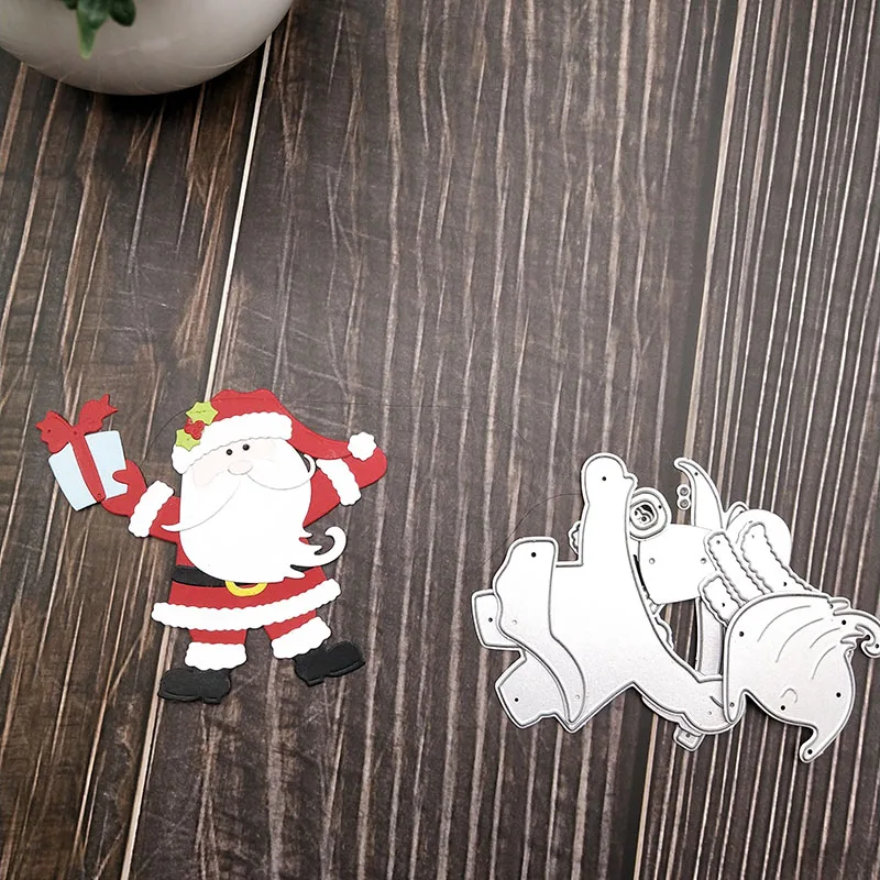Рождественский Санта подарок металлический трафарет декоративный Скрапбукинг