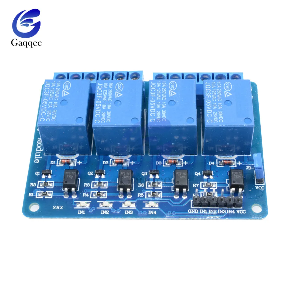 2PCS/Lot DC 5V 4 Channel Relay Shield Module for Arduino Samrt Home Improvement Optocoupler Indicator Power Supply Board | Обустройство
