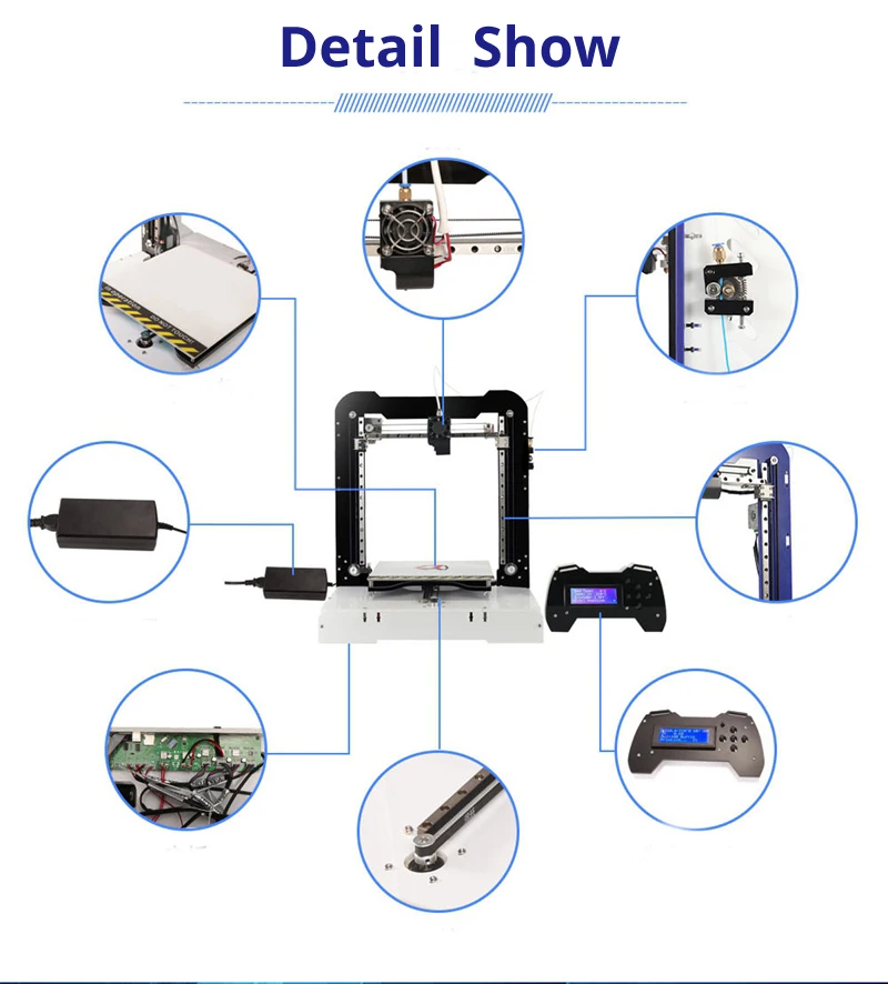 3d печать er с PLA нитью настольный Большой размер DIY Набор для 3d печати акриловая металлическая рамка Горячая кровать для дома игрушка образование creater