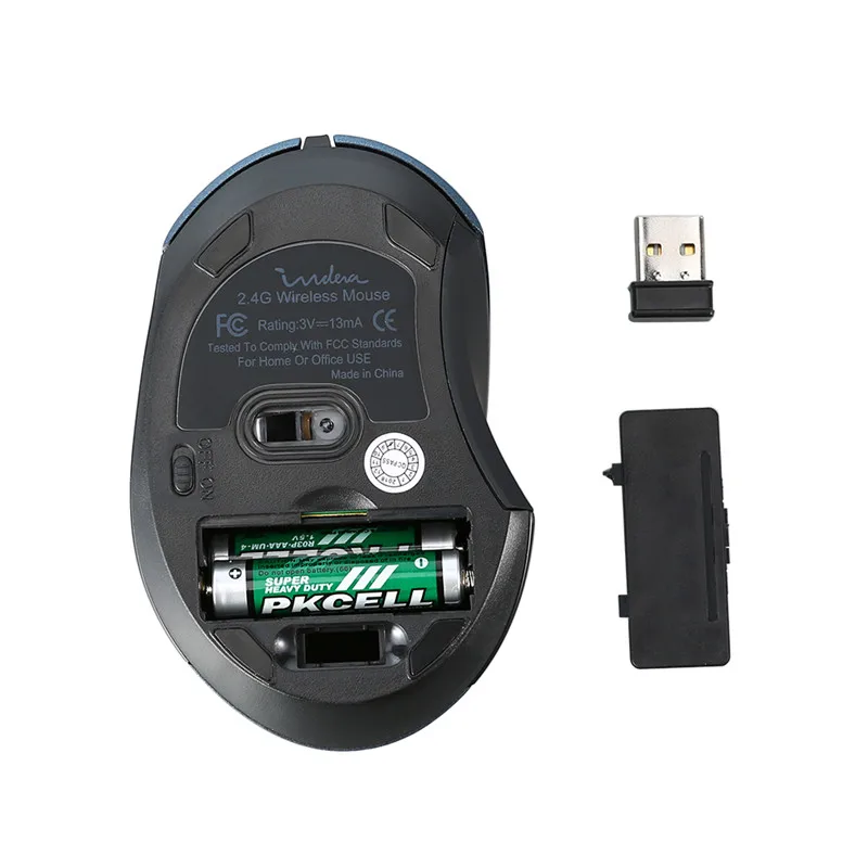 Мышь компьютерная беспроводная Бесшумная 1600DPI 2 4 ГГц с USB-приемником | Компьютеры