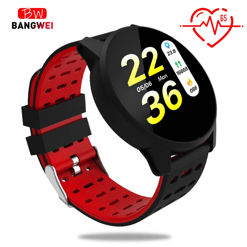 Спортивные Смарт-часы BANGWEI IP67 водонепроницаемые фитнес-часы с Bluetooth системой Android