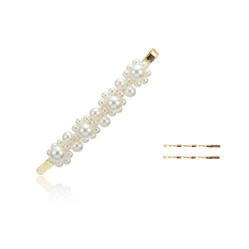 2019 New Fashion Pearl Hair Clip for Women Elegant Korean Design Snap Barrette Stick Hairpin Styling Accessories | Украшения и
