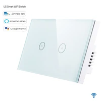jinvoo app us type smart wifi switch 2 gang 1 way touch panelwireless remote wifi light switchworks with alexa google home