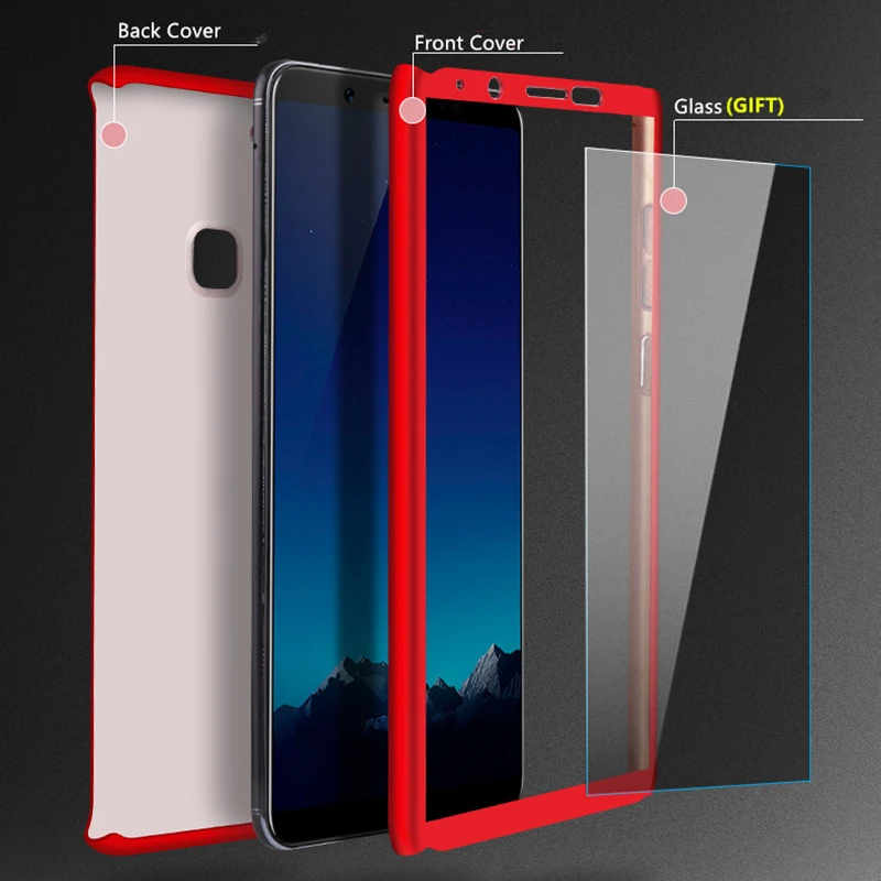 Чехол для Xiaomi Redmi Note 5 Pro чехол 5a Note5 Note5A Prime 360 защитный из закаленного стекла |