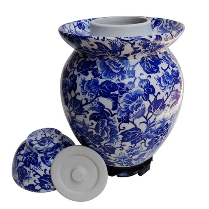 Много Jingdezhen керамический синий и белый фарфор сосуд для хранения