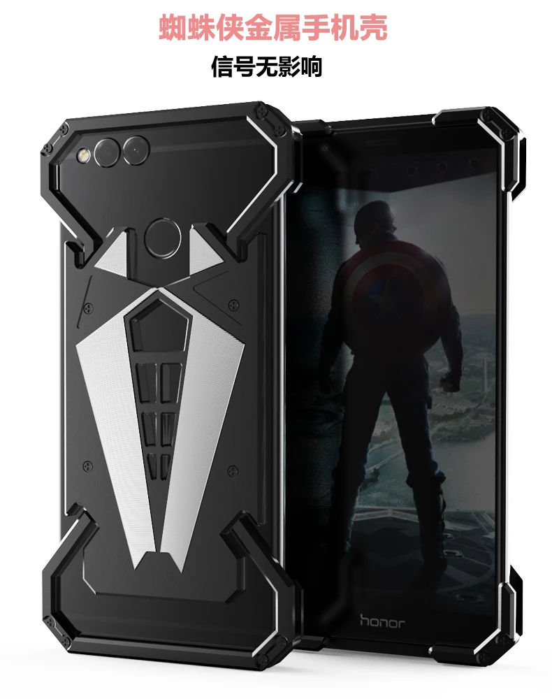Супер героя Человек-паук, металлическое кольцо чехол для huawei Honor V20 V10 V9 играть 3 Honor 20 10 Lite 9i 9 8 8X 7X 7C 7A Magic 2 Крышка корпуса