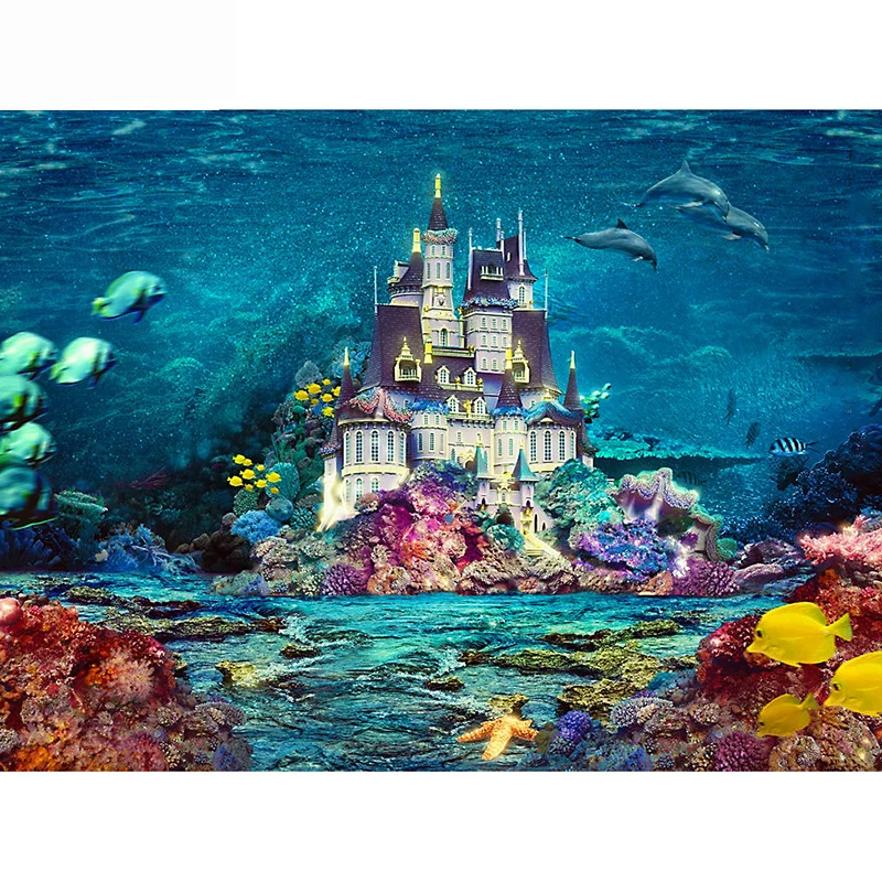 Морской замок Diy Алмазная Живопись Вышивка крестом полная вышивка 5D рукоделие