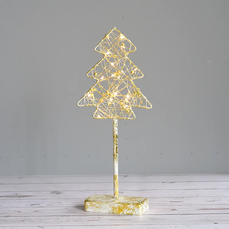 Gold tree Рождественские светящиеся изделия светящиеся обручи креативные олени звезда дерево украшение дома для нового года торговый центр спальня Navidad аксессуары - Цвет: Gold tree