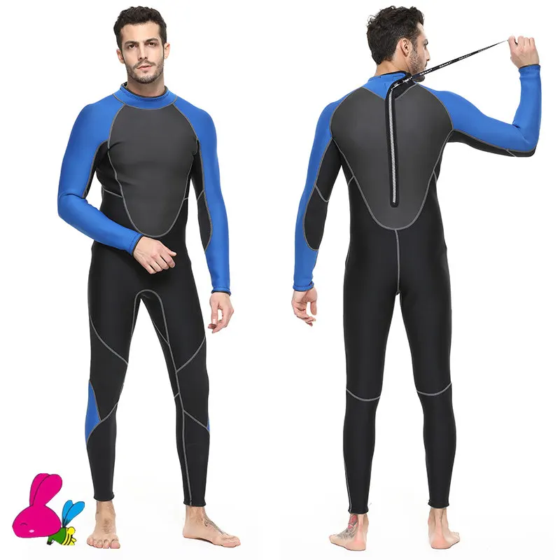 Free Shipping New One-Piece Neoprene 3mm Diving Suit Winter Long Sleeve Men Wetsuit Prevent Jellyfish Snorkeling Suit