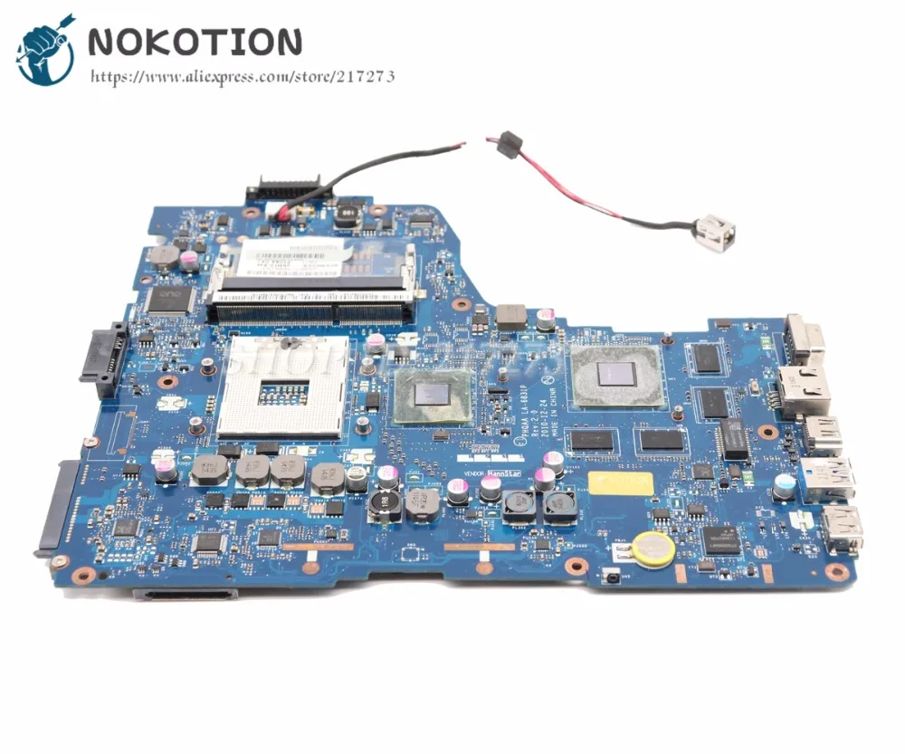 NOKOTION K000121720 PHQAA LA-6831P материнская плата для ноутбука Toshiba satellite P750 P755 Материнская плата ноутбука GT540M HM65 DDR3