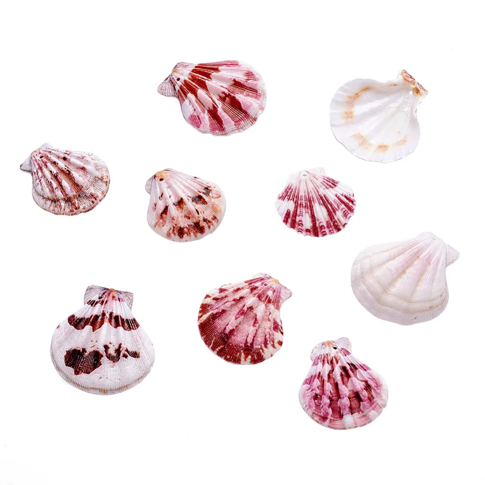 

Pandahall Sea Shell Beads For DIY Jewelry Making Beach Beads Dyed Goldenrod about 39~45*37~42*6~7mm hole: 2mm, about 90pcs/500g