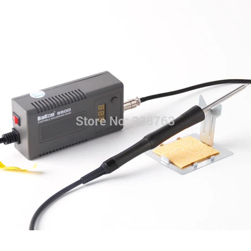 A 950D ЕС plug BK 950D Мини Портативная цифровая паяльная станция Электрический паяльник+ T13 наконечники нагревательный сердечник 100~ 240 В - Цвет: A 950D
